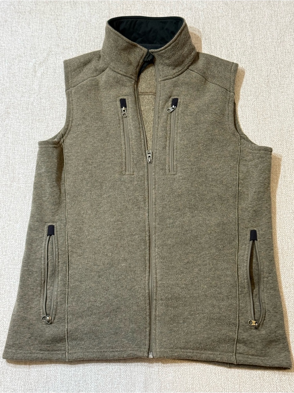 KÜHL Interceptr Vest Men’s M Olive Fleece Full Zip Gorpcore Hiking Outdoor